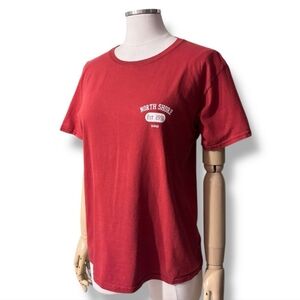 BRANDY MELVILLE Crew Neck Short Sleeve North Shore Red T-Shirt